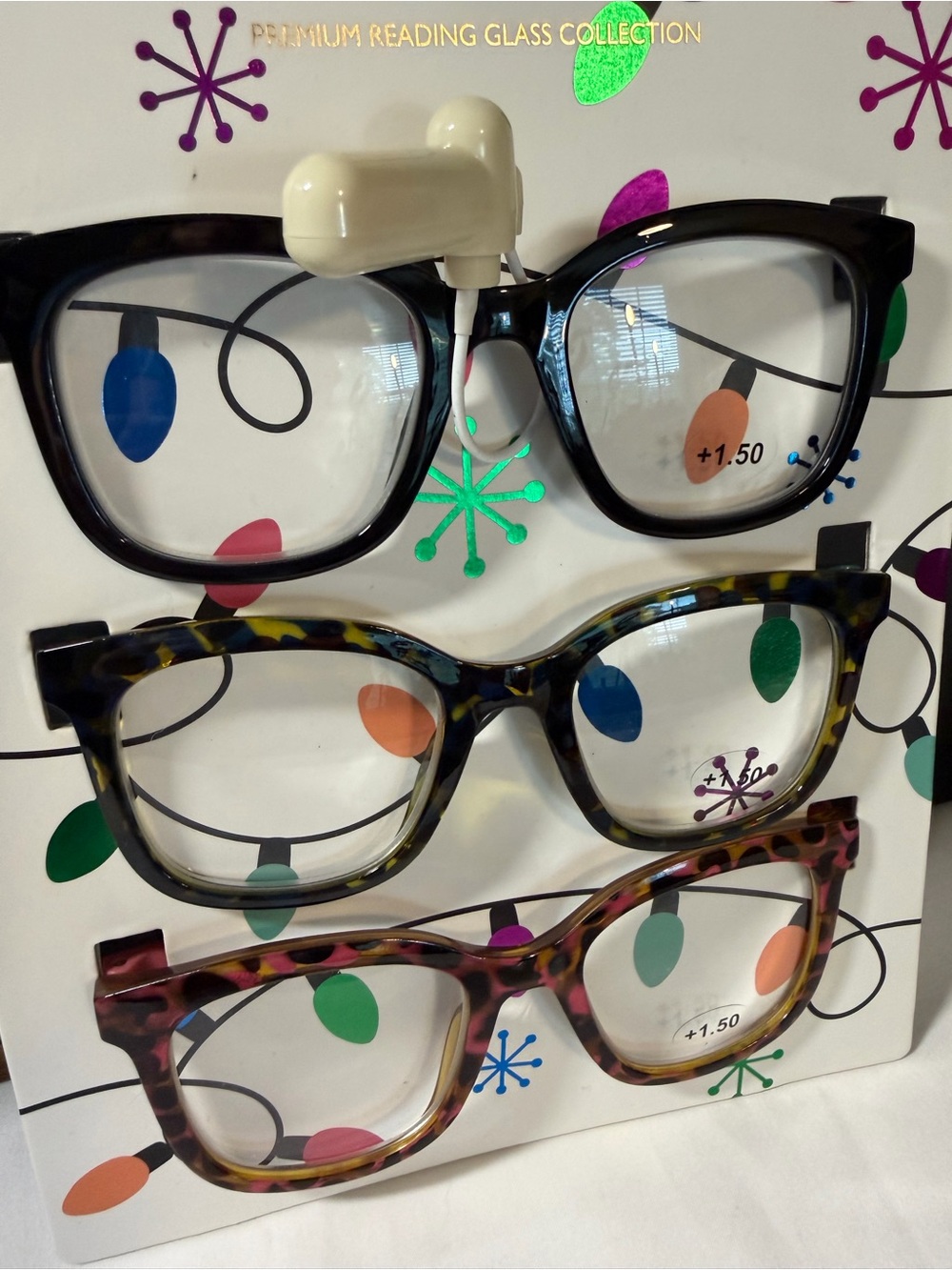 Tahari Reading Glasses -  3 Pack - Black, Tortoise & Pink Tortoise Pattern Set. - Picture 5 of 5